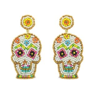 Day of the Dead sugar skull earrings